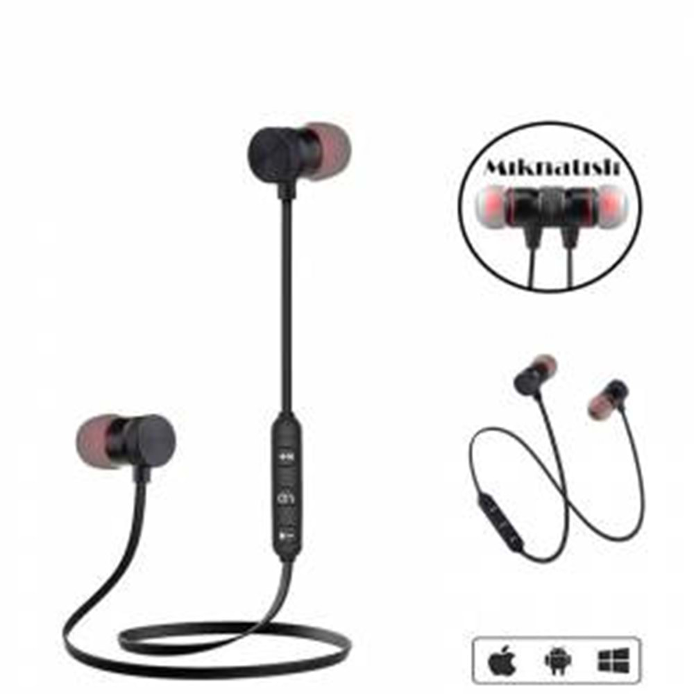 Kulaklık Bluetooth Sd Kart Metal Mıknatıslı Escomgold TR-100 Gold