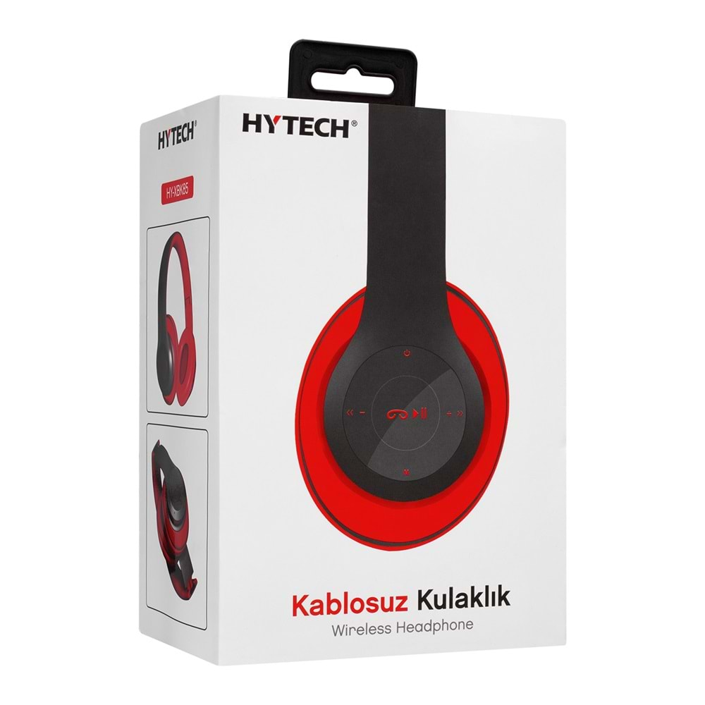 Kulaklık Bluetooth Sd Kart Destekli Hytech HY-XBK85 Kırmızı