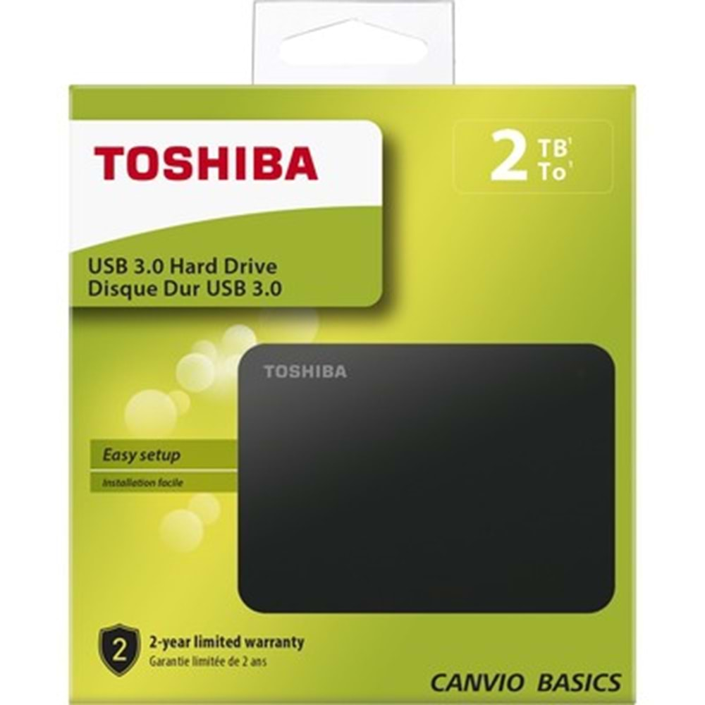 Hard Disk Harici 2.5 İnç 2 TB Usb 3.0 Toshiba Canvio HDTB520EK3AA