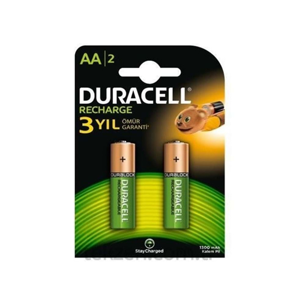 Pil Şarjlı 2 li Blister Duracell 1300 mAh AA