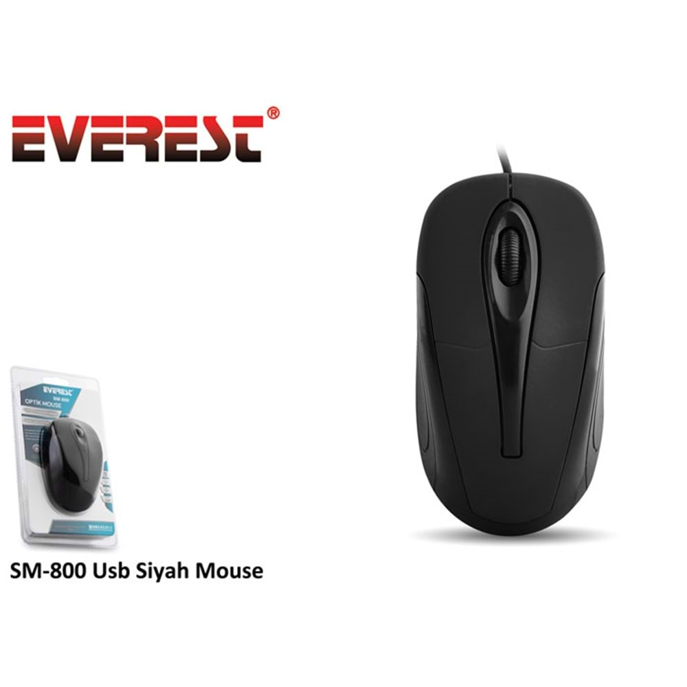 Mouse 1000 DPI Everest SM-800 Siyah