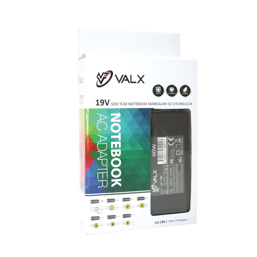 Notebook Adaptör 19V Universal Valx LU-190