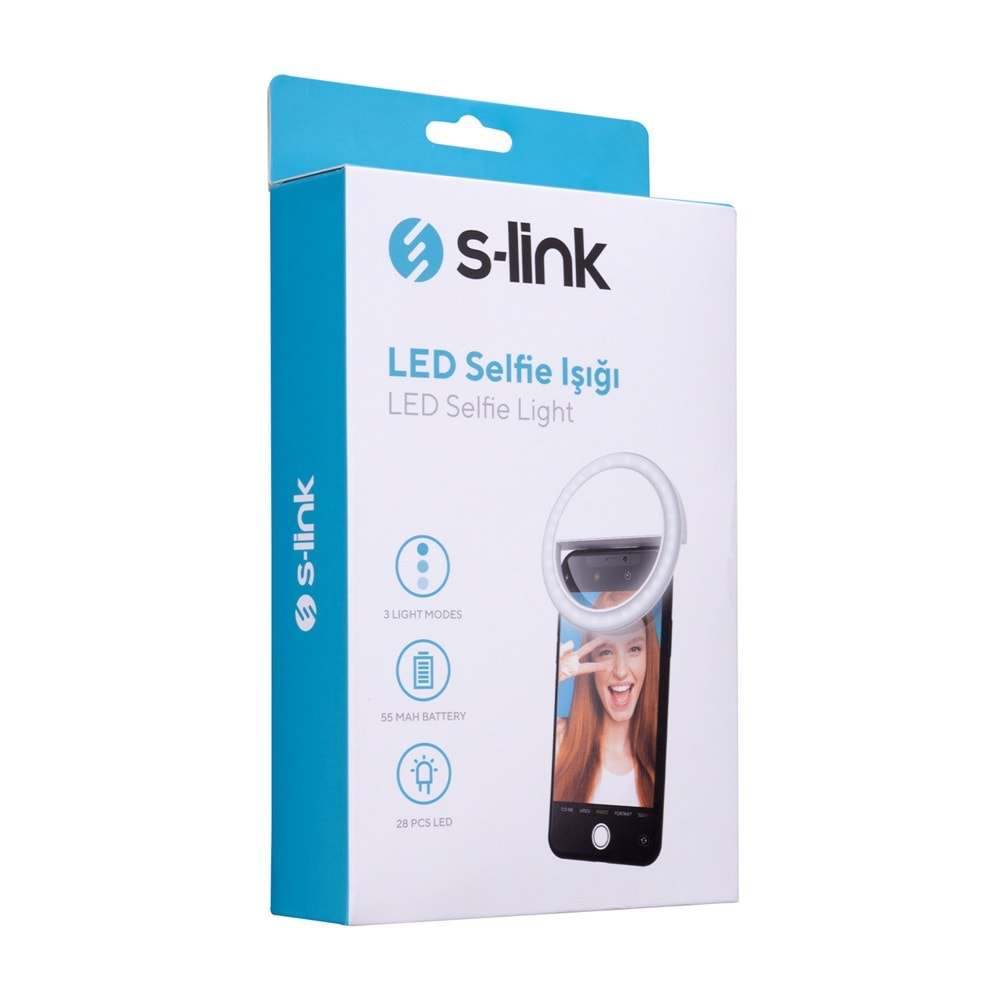 Led Selfie Işığı Şarjlı Mandallı S-link SL-SF300