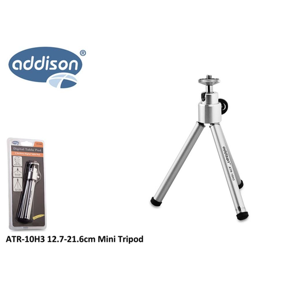 Telefon Tutucu Tripod Kapalı 12.7 Cm Açık 21.6 Cm Addison ATR-10H3