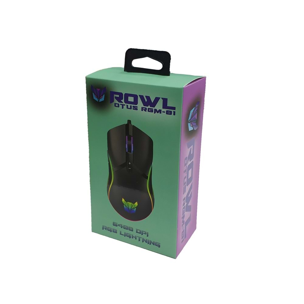 Mouse Oyuncu RGB Ledli 6400 Dpi Rowl RGM-01 OTUS