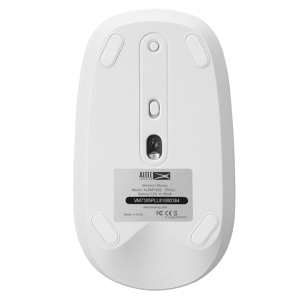 Mouse Kablosuz Alkalin Pilli 2.4 Ghz 1600 Dpi Altec Lansing ALBM7305 Beyaz