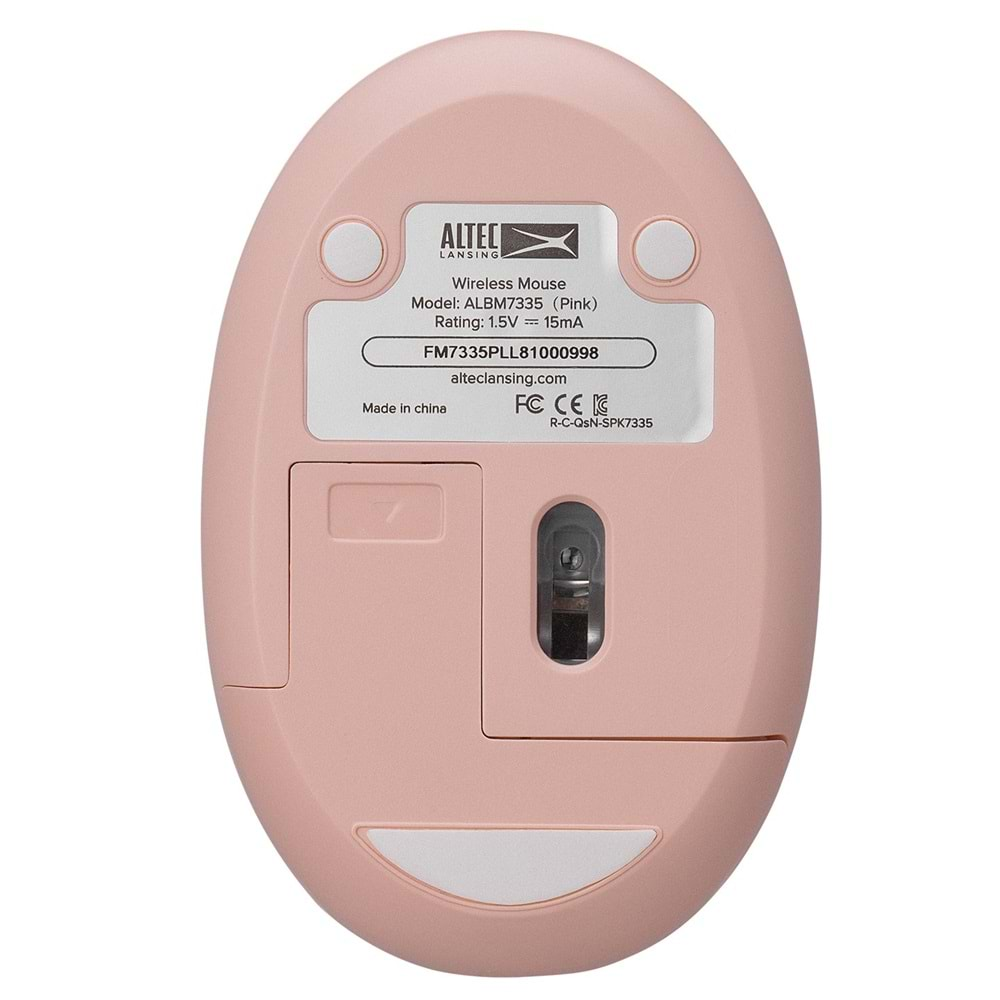 Mouse Kablosuz Alkalin Pilli 2.4 Ghz 1200 Dpi Altec Lansing ALBM7335 Pembe