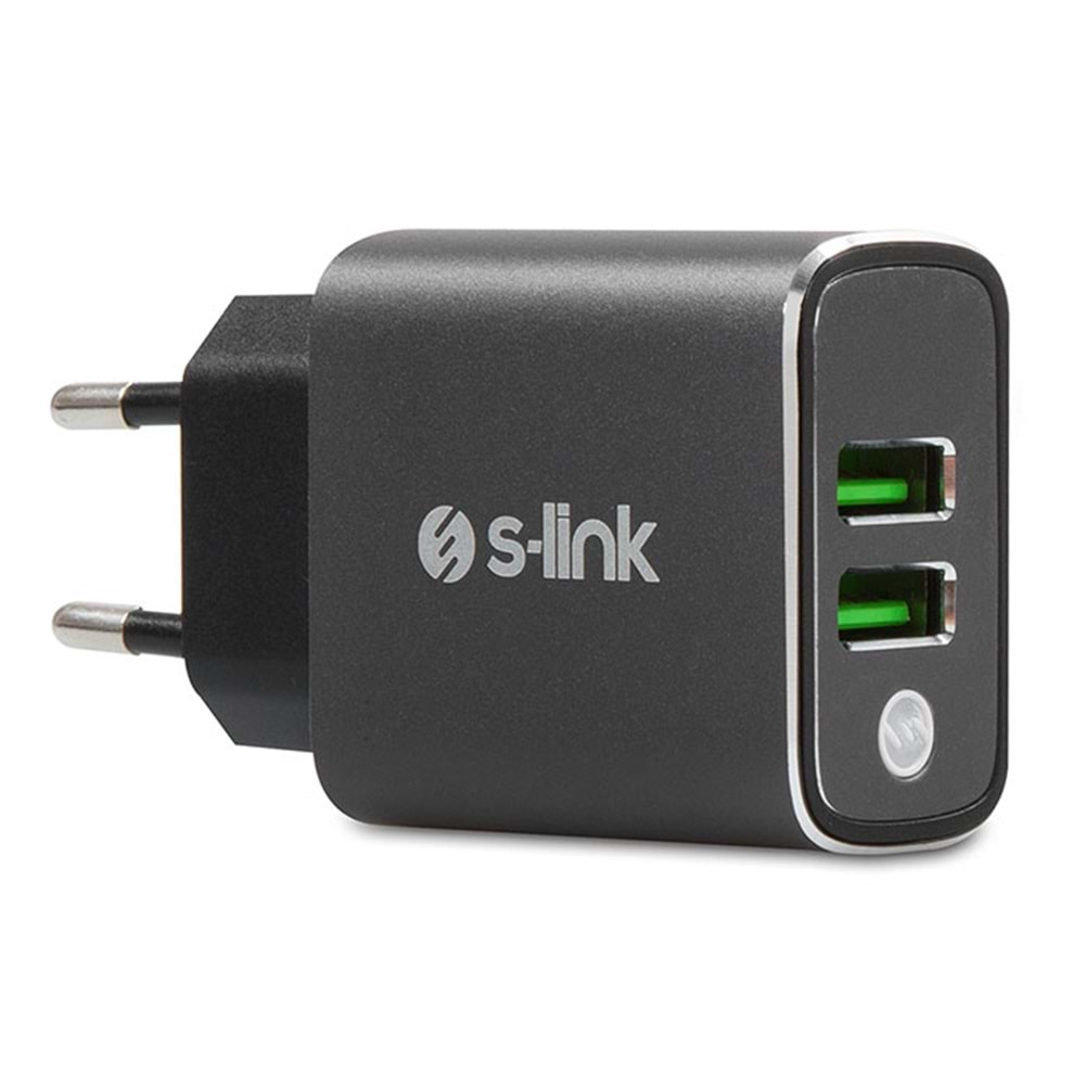 Şarj Aleti Takım Çift Çıkışlı 3.1 A + Type-C Kablo S-link Swapp SW-EHT36M