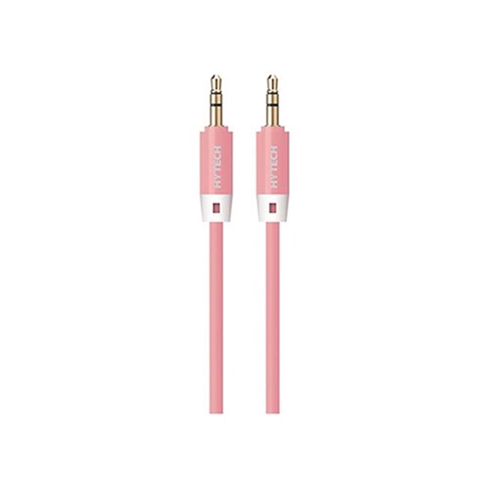 3.5 MM Stereo Ses Kablosu 1 M Hytech HY-X70 Pembe