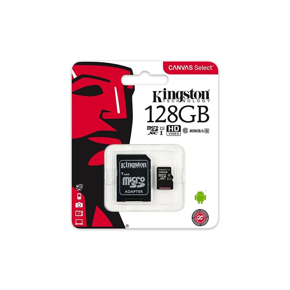 Hafıza Kartı 128 GB Class 10 Kingston CL10 SDCS2/128GB