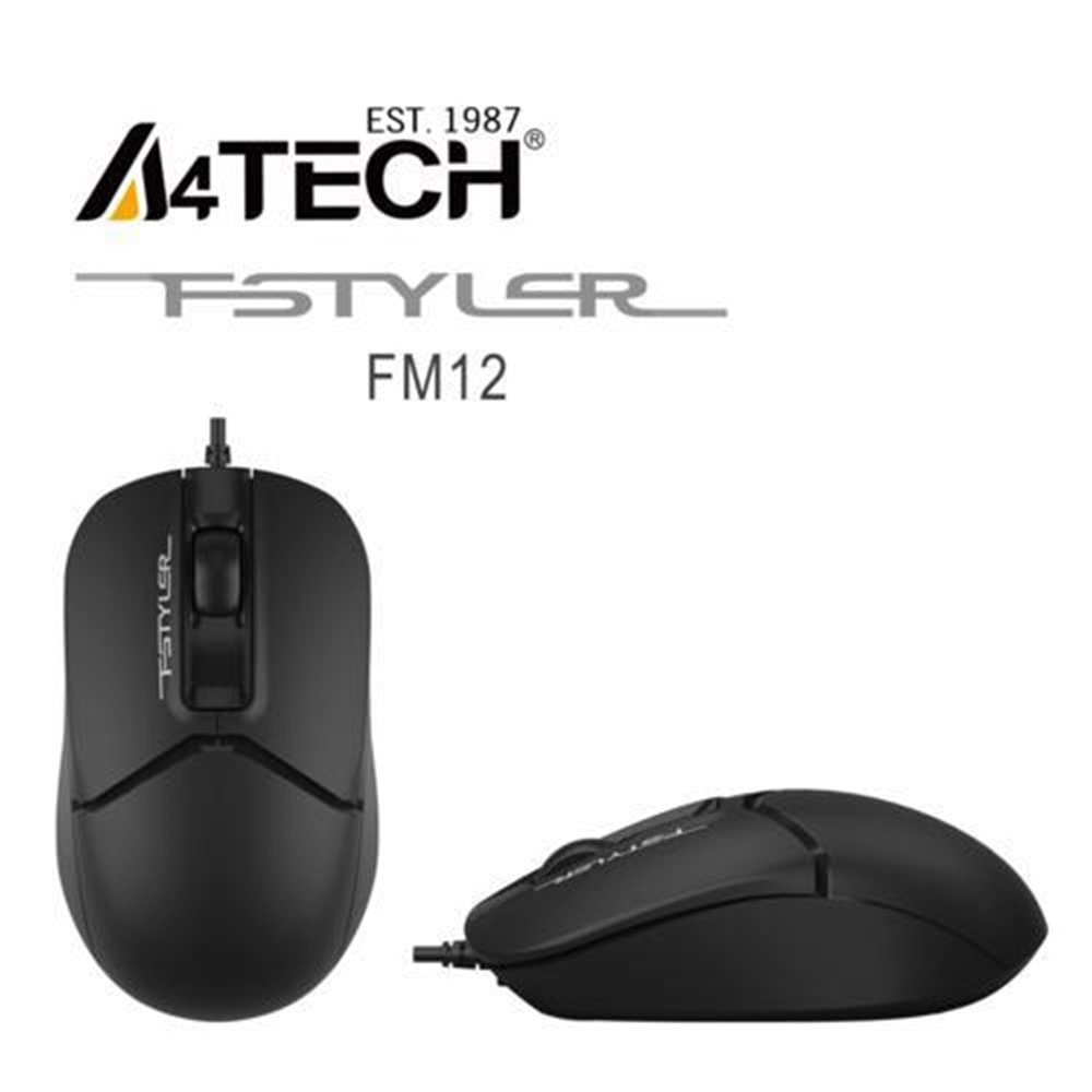 Mouse 1200 DPI A4 Tech FM12 Siyah