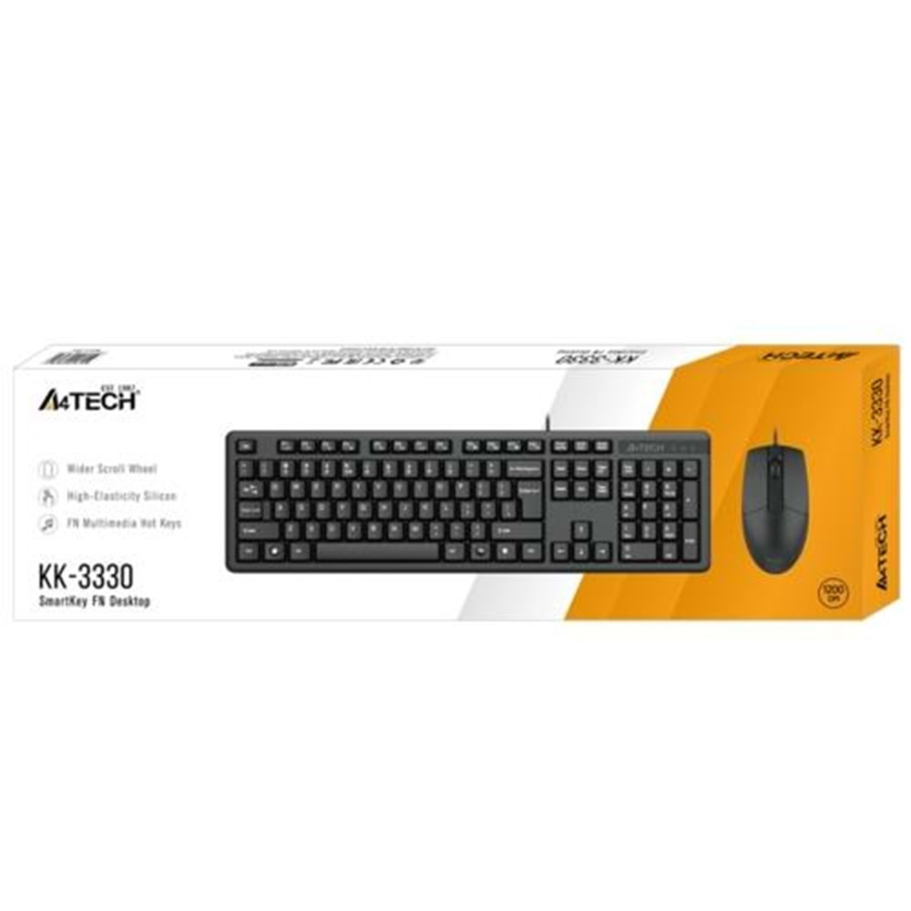 Klavye Mouse Set Standart Q Kablolu A4 Tech KK-3330