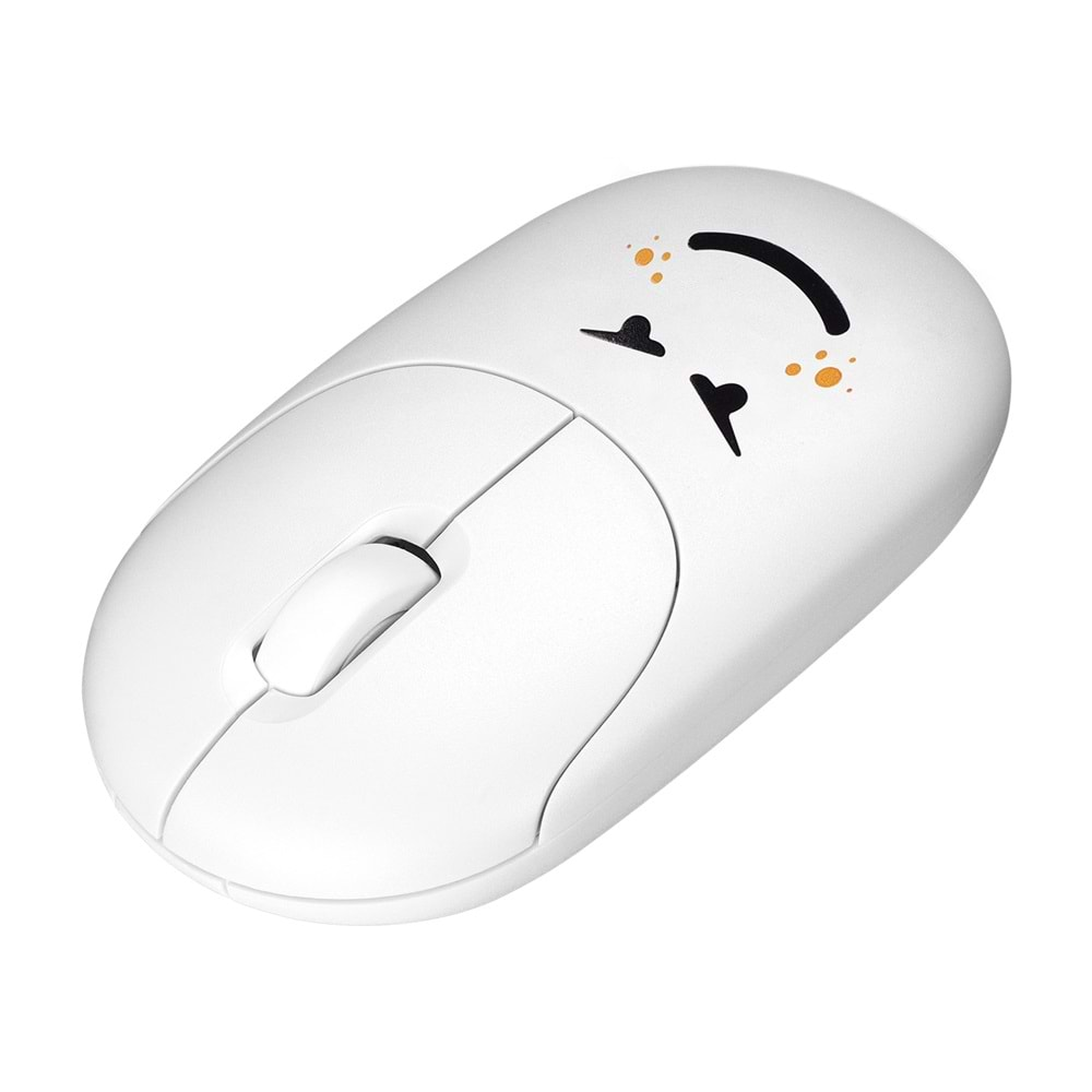 Mouse Kablosuz 2.4 Ghz Beyaz Kabartmalı Everest SM-26 FASHION Beyaz