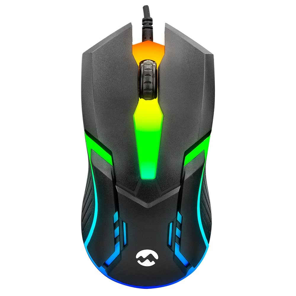 Mouse Oyuncu Gaming Işıklı Everest SM-G52 Siyah