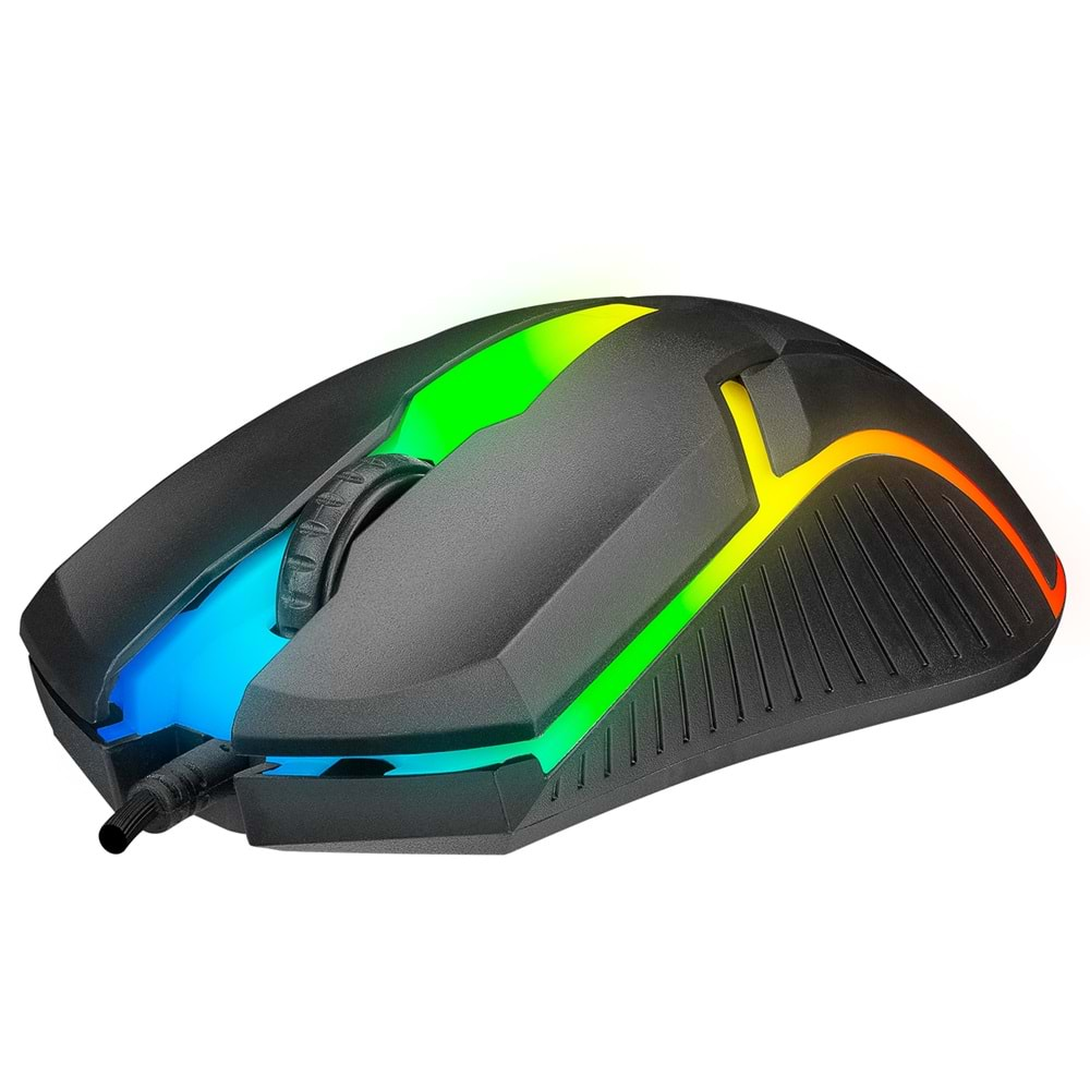 Mouse Oyuncu Gaming Işıklı Everest SM-G52 Siyah