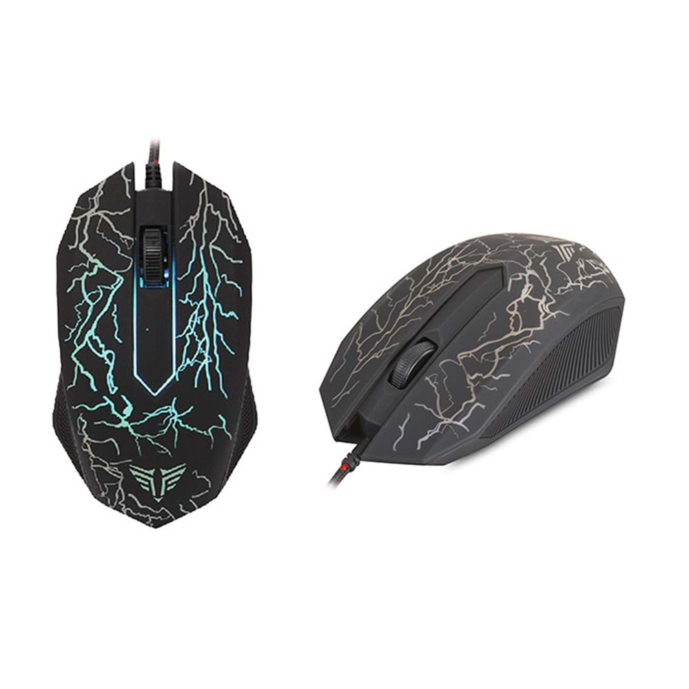 Klavye Mouse Set Oyuncu Gökkuşağı Zemin Aydınlatmalı Everest KMX-88 Siyah