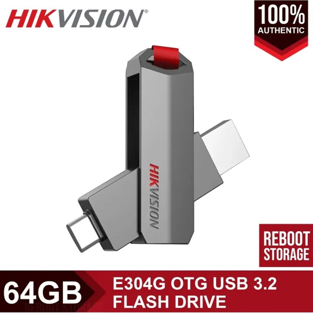 Flash Bellek 64 GB Usb Ve Type-C 3.2 Hikvision E304C