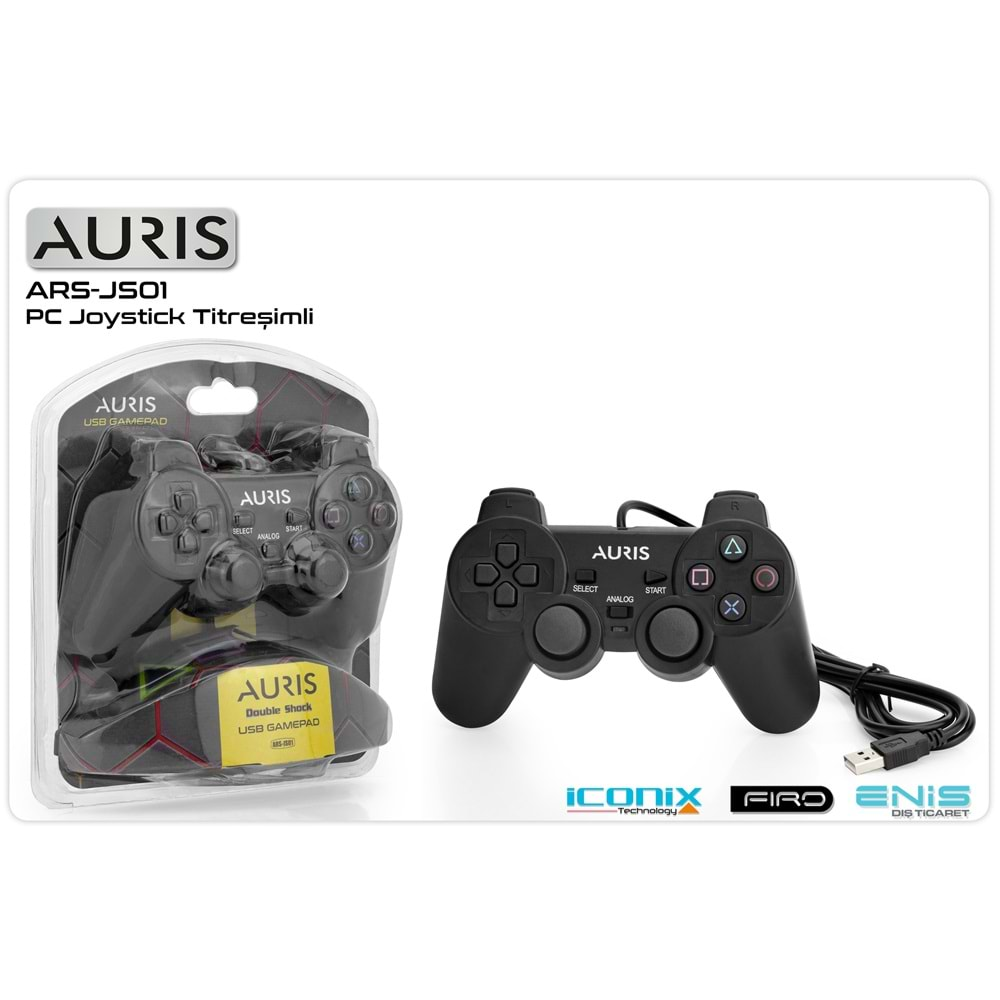 Kol Joystick Pc Analog Titreşimli Auris ARS-JS01