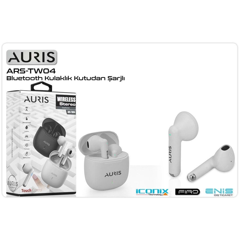 Kulaklık Bluetooth Auris ARS-TW04 Beyaz