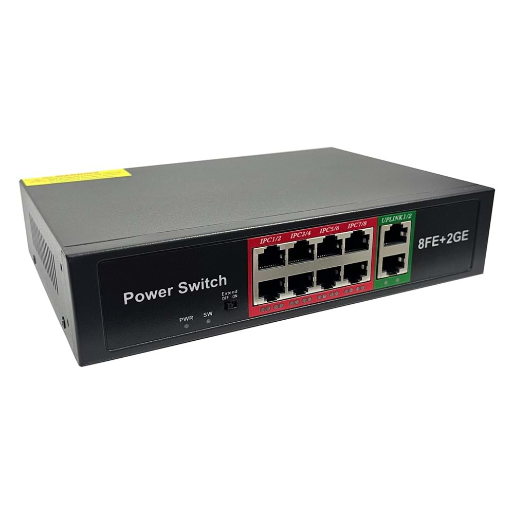 Switch Poe 8+2 Port 10/100/1000 Rose PR-830G