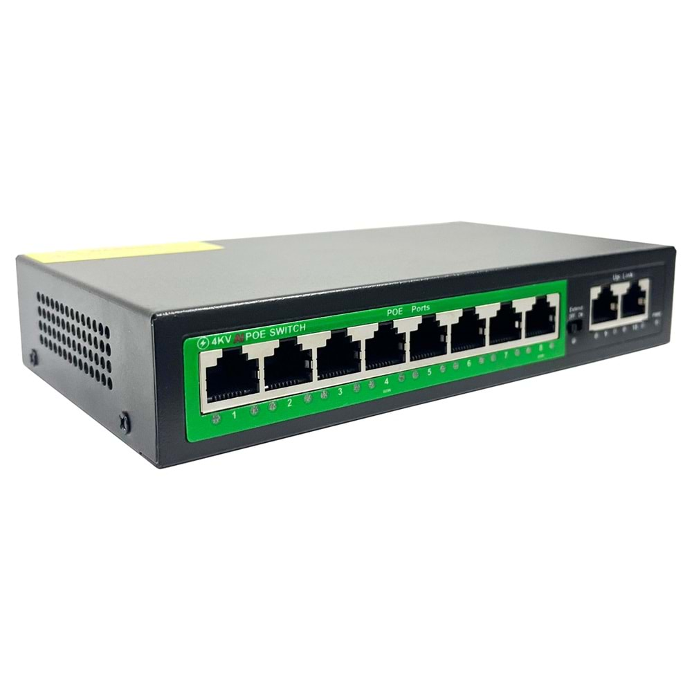 Switch Poe 8+2 Port 10/100 Rose PR-820