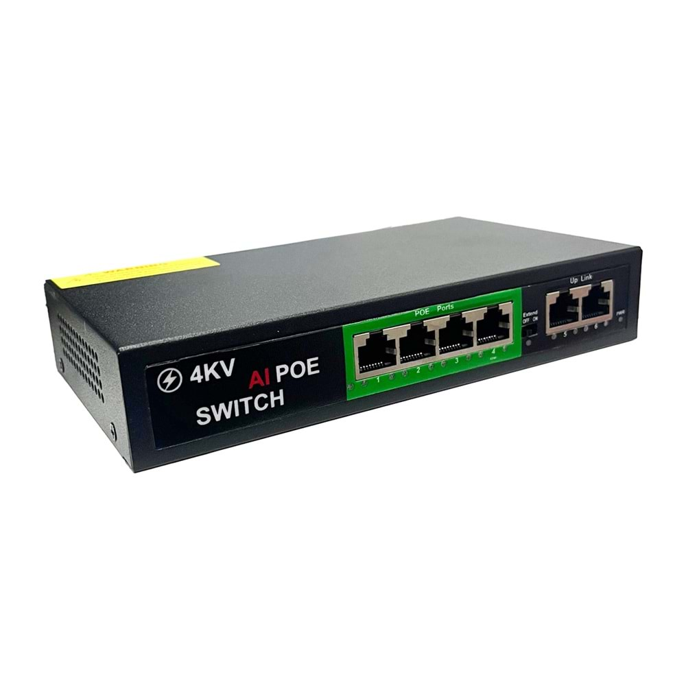 Switch Poe 4+2 Port 10/100 Rose PR-420