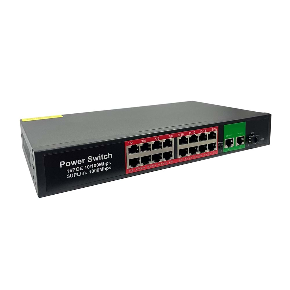 Switch Poe 16+2 Port 10/100/1000 Rose PR-1630G