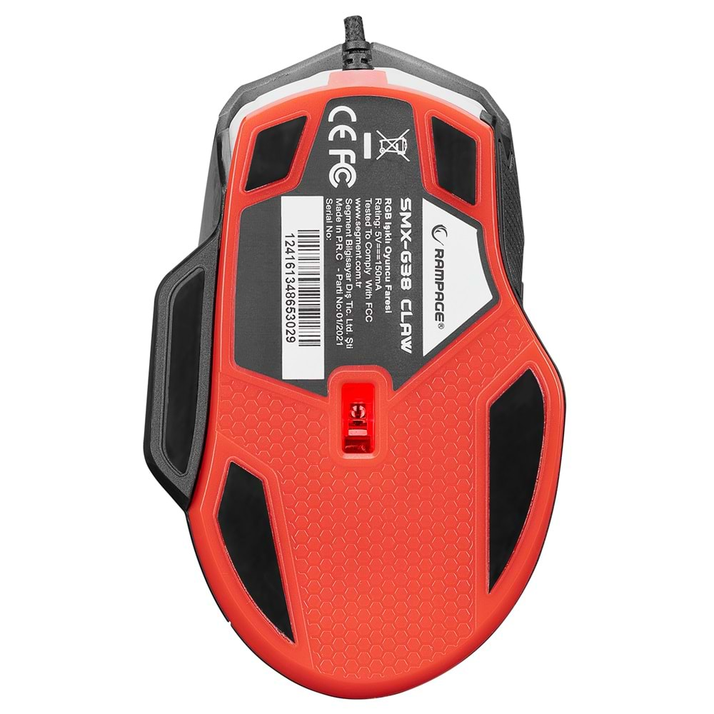 Mouse Oyuncu Gaming Led Işıklı 7 Makro12800 Dpi Rampage SMX-G38 CLAW