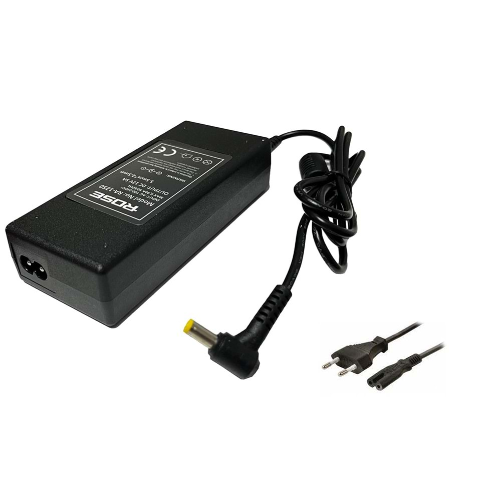 Adaptör 12V 5A 60W 5.5x2.5 Rose RA-1250