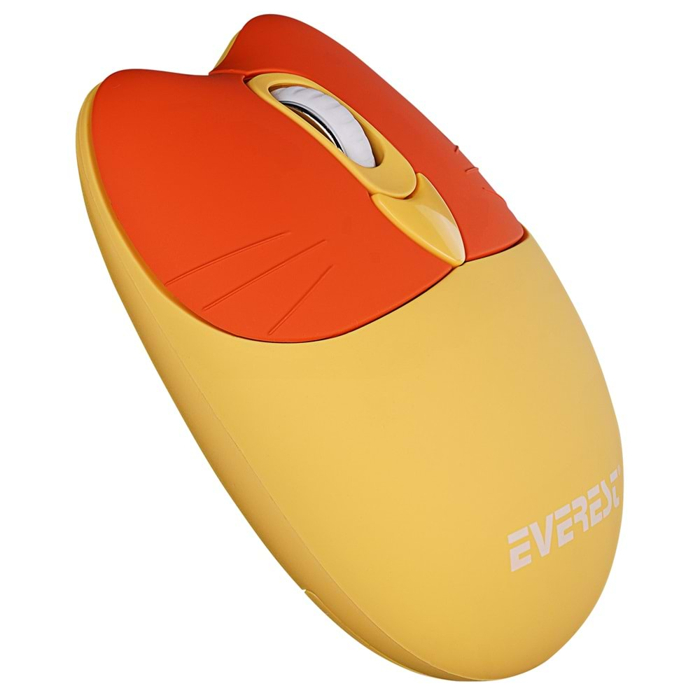 Klavye Mouse Set Multimedia Q Kablosuz Ve Bluetooth Everest KM-6244 Bunny Sarı