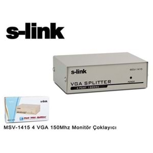 Vga Çoklayıcı Splitter 4 Port S-link SL-1415