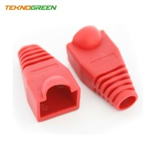 RJ45 Jack Kılıf 100'Lü Paket Teknogreen TKJ-45PR Kırmızı