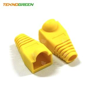 RJ45 Jack Kılıf 100'Lü Paket Teknogreen TKJ-45PY Sarı