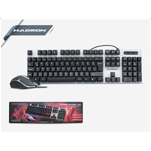 Klavye Mouse Set Q Oyuncu Işıklı Kablolu Hadron HD837