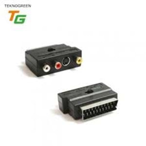 Scart To 3Rca Dişi In-Out Teknogreen TSD-200