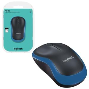 Mouse Kablosuz 2.4 Ghz Logitech M185 Mavi