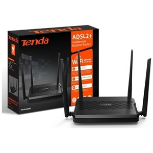 Modem 300 Mbps 4 Port Adsl2 ve Modem Router Tenda D305