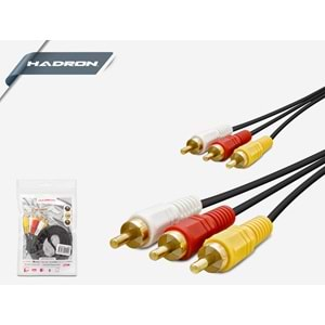 3Rca To 3Rca Görüntü Kablosu 1.5 M Hadron HDX1038