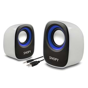 Hoparlör Speaker 1+1 Snopy SN-120 Beyaz-Mavi