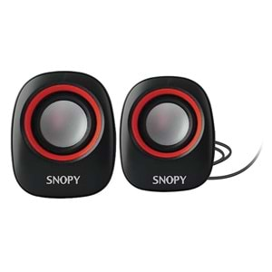 Hoparlör Speaker 1+1 Snopy SN-120 Siyah-Kırmızı