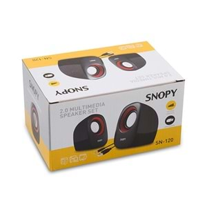 Hoparlör Speaker 1+1 Snopy SN-120 Siyah-Kırmızı