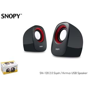 Hoparlör Speaker 1+1 Snopy SN-120 Siyah-Kırmızı