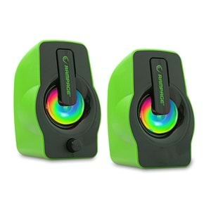 Hoparlör Speaker Usb 6W Rgb Ledli Rampage Falsetto RMS-G7 Yeşil