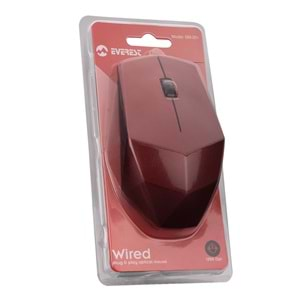 Mouse Optik 1200 Dpi Everest SM-201 Kırmızı