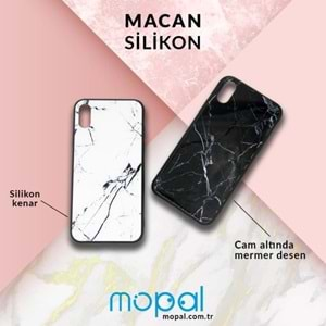 İphone 11 Pro Max Kılıf Mermer Desenli Silikon Beyaz