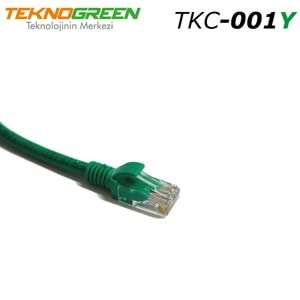 Ethernet Patch Kablo Cat 6 1 Metre Yeşil Teknogreen TKC-001Y