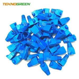 RJ45 Jack Kılıf 100'Lü Paket Teknogreen TKJ-45PB Mavi