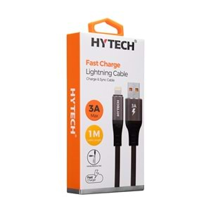 Data Ve Şarj Kablo İphone Ligthning 3 Amper Hytech HY-X310 Gri