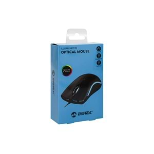 Mouse Optik Ledli Everest SM-M9 Siyah