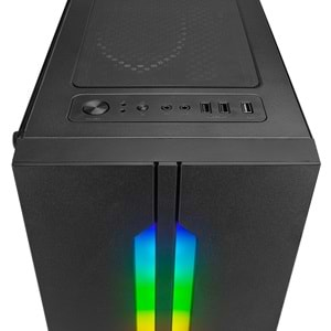 Kasa Oyuncu Tempered Glass 600W 80Plus Rainbow Fan Ve Ledli 1xUsb 3.0 + 2xUsb 2.0 Rampage SPECTRA